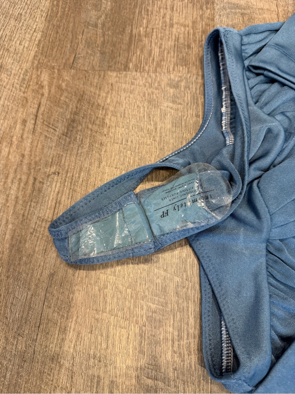 Free People Turnt Bodysuit Copenhagen Blue XS Wrap Long Sleeve Going Out NWOT - Picture 5 of 9
